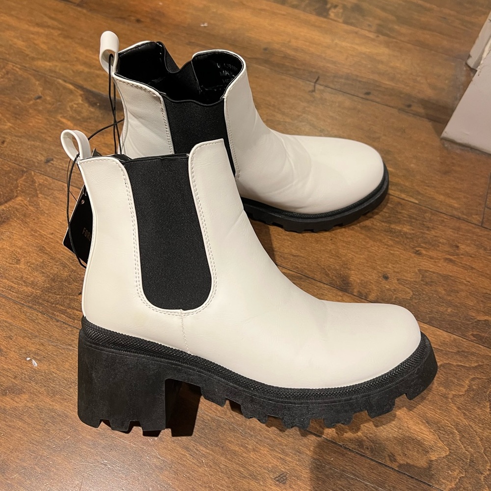 White Leather Boots
